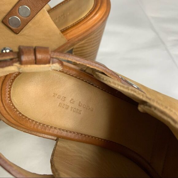 🚨 Rag & Bone Trafford Nubuck Slingback Lace up Peeptoe Booties - Picture 11 of 13